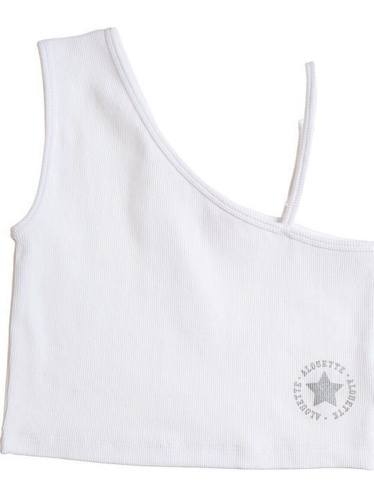 Kids' Crop Top Sleeveless White