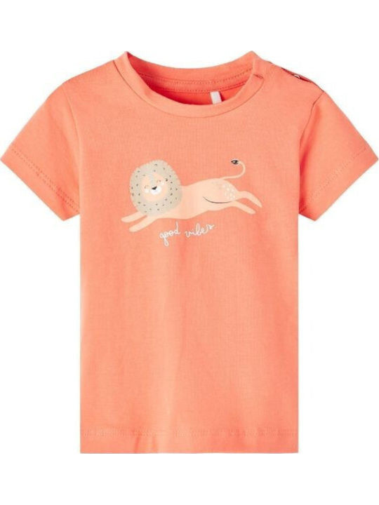 Name It Παιδικό T-shirt Κοραλί
