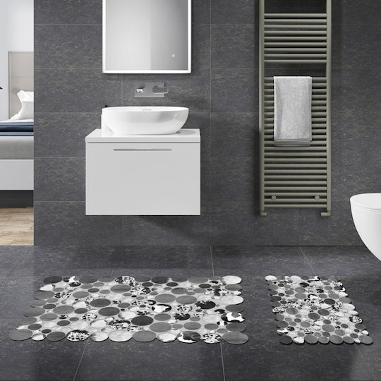 UnicUtil Σετ Πατάκια Μπάνιου 394ANR1495 Gray 2τμχ