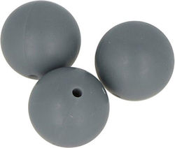 Perlen & Pailletten Artemio 15mm Rund Grau 3 Stück
