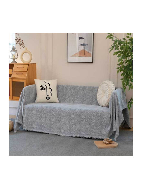 SpitiBazaar Комплект За Покривки 3 Бр Шенил Сив