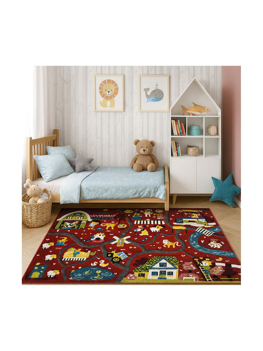 Saray Home Kids Synthetic Rug 3d Farm Adventure 160x210cm