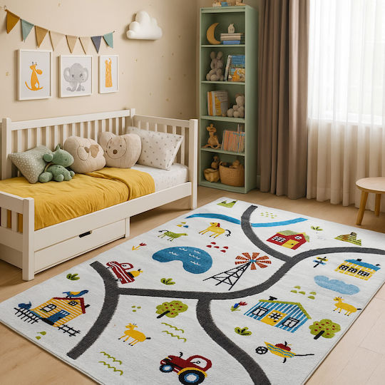 Saray Home Kids Synthetic Rug 3d Farm Adventure 160x210cm