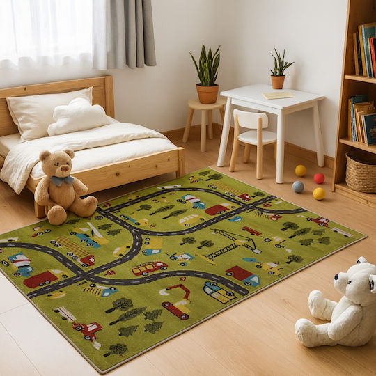 Saray Home 3d City Adventure Παιδικό Χαλί Πράσινο 200x250cm