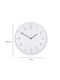 Nedis Leise Wanduhr Kunststoff Weiß Ø30cm