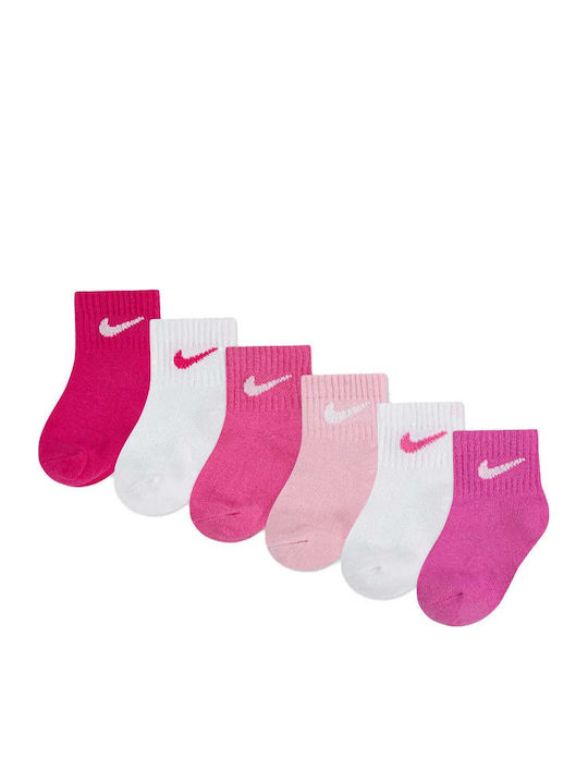 Nike Детски къси чорапи Swoosh Розов 6 Чифта