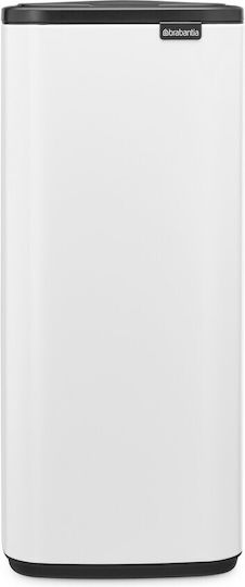 Brabantia Bo Touch Waste Bin Plastic Push White 30lt