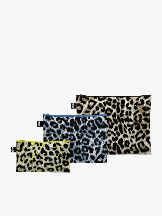 Loqi Σετ 3 Ανακυκλωμενες Θηκες Φερμουαρ Leopard Dusk Twilight Sunset Zp.le