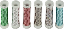 Set Fire Broderie 6 Bobine 180 M Culori Metalice Proaspete