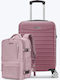 Quasar Reisekoffer Hartschalen Powder Pink mit 4 Räder