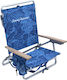 Campus Beach Chair Lounger-Armchair Aluminium with Recline 5 Spots Blue