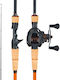 Vevor Fishing Rod Reel Combo Baitcasting Im7 Carbon Fiber Sea Bass Fishing Rod Bb System 7+1 Gear Ratio 7.0:1 Cork Handle Stainless Steel Guides Ceramic Rings