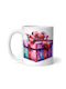 New Year's Eve Invitation Multicolored Gift Box Ornament de masă de Crăciun Cană Alb