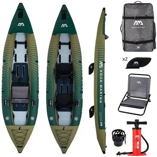 Aqua Marina BT-23CAK Kayak din plastic Pescuit 2 persoane Verde