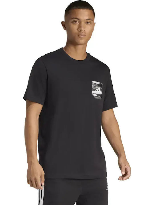 adidas Camo Athletic T-Shirt Black