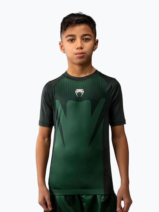 Venum Kinder Kurzärmlig T-Shirt VENUM-05968-005 für Jiu-Jitsu Grün
