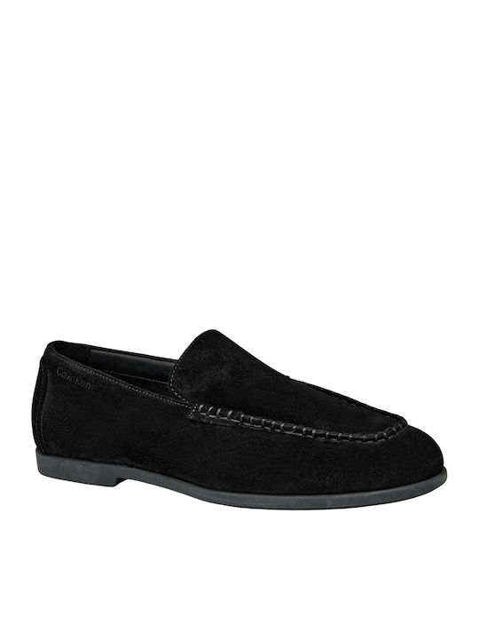 Suede Ανδρικά Loafers σε Μαύρο Χρώμα