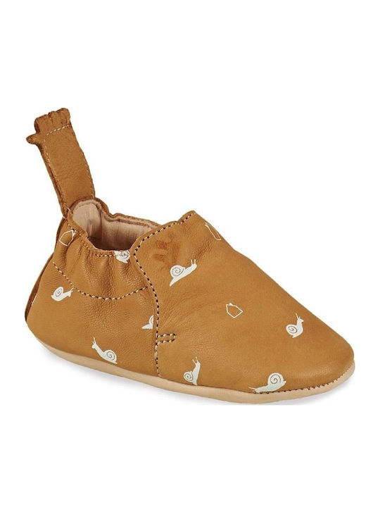 Easy Peasy Baby Soft-Sole Slippers Tabac Brown