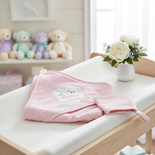 Nansydimo Baby Bathrobe Set with Hooded Towels
