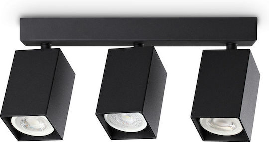 Ideal Lux Triple Spot in Black Color