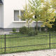 vidaXL Gartenzaunmaterial aus Stahl 200x130x130cm 1Stück Black