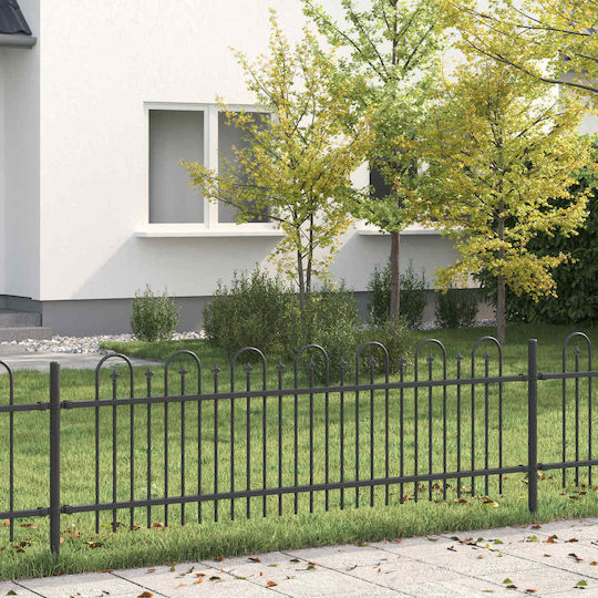 vidaXL Gartenzaunmaterial aus Stahl 200x130x130cm 1Stück Black