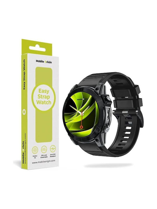 Mobile Origin Einfaches Silikon-Tragbares Band 20mm Schwarz
