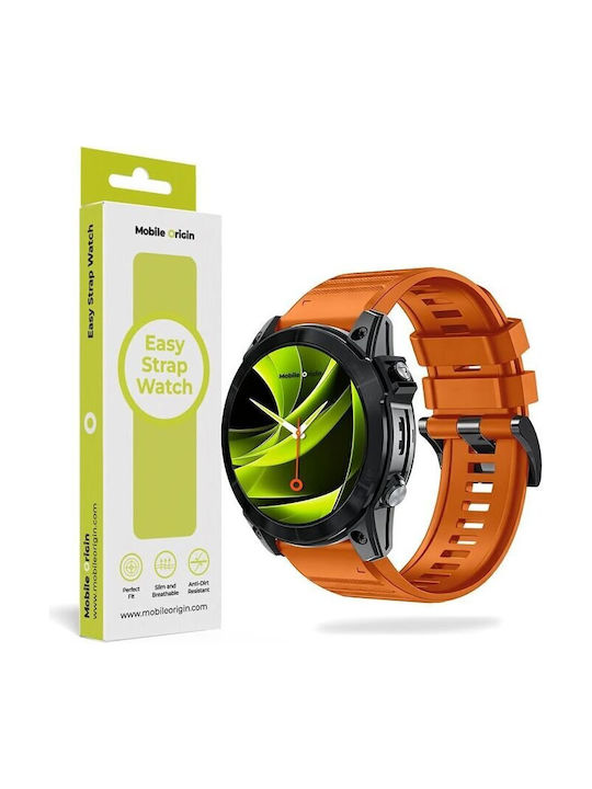 Mobile Origin Easy Strap Силиконова Каишка За Часовник 22mm Оранжева Mo-ess-22-org Mobile Origin Easy Strap Силиконова Каишка За Часовник 22mm Оранжева Mo-ess-22-org