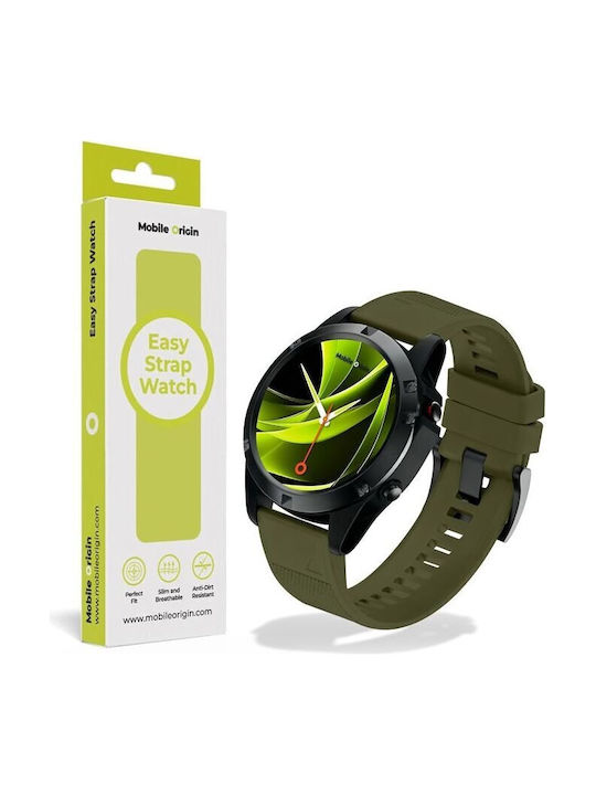 Mobile Origin Easy Strap Watch 22mm Dark Green Mo-es22-dgrn