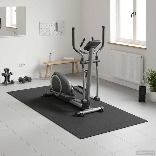 vidaXL Gym Exercise Equipment Floor Mat Black 200x90cm