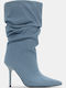 Suede High Heel Women's Boots Blue