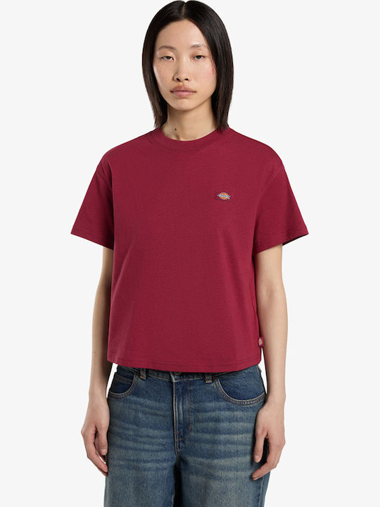 Women's Crop T-shirt Burgundy