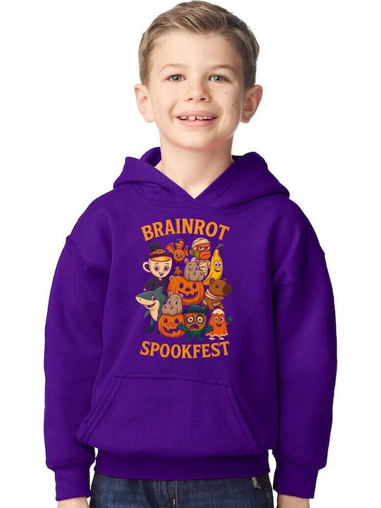 Kinder-Sweatshirt mit Kapuze Purple