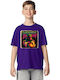 Kids' T-shirt Purple Chimpanzini Bananini Brainrot
