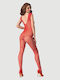 Gittermuster Sexy Bodystocking Offenbarungsöffnendes Passion Lingerie Bs103 Rote Körperstocking
