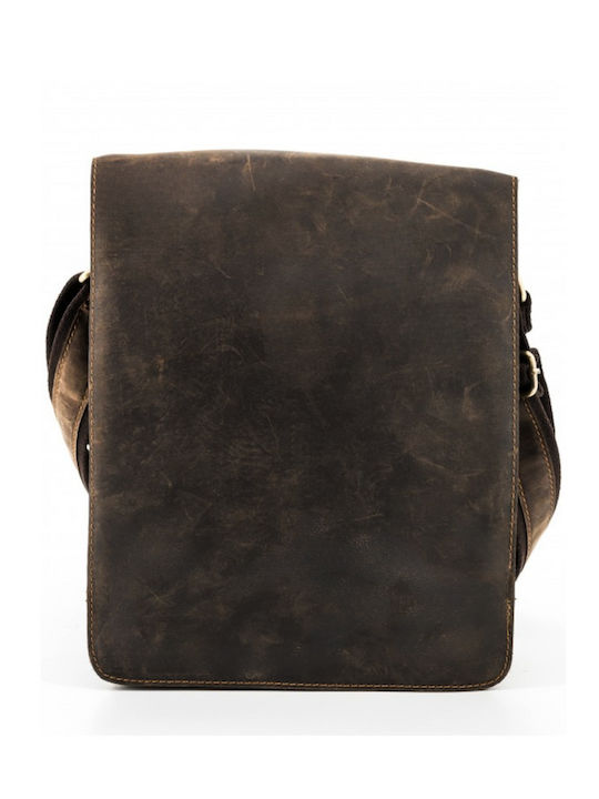 Leder Herrentasche Schulter / Crossbody Braun