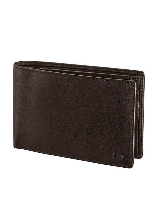 RCM Leather Men's Wallet Classic with RFID Brown