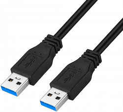 Techly USB 2.0 USB-A male σε USB-A male 3m