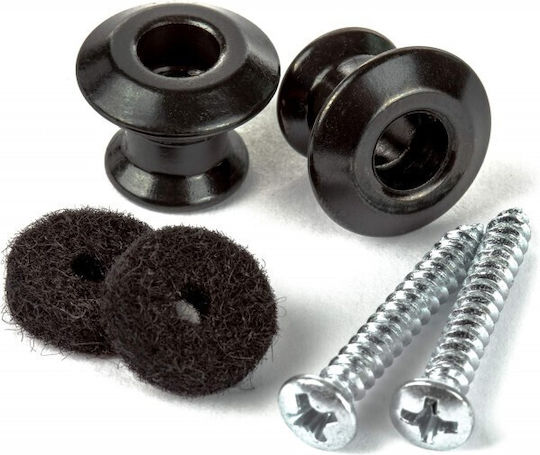 Jim Dunlop 2psls033bk Dual Design Gürtelknöpfe & Riemenschlösser