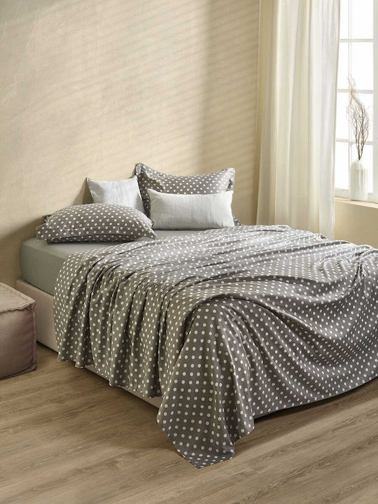Royal Sateen Signature Dots Σετ Σεντόνια Υπέρδι...