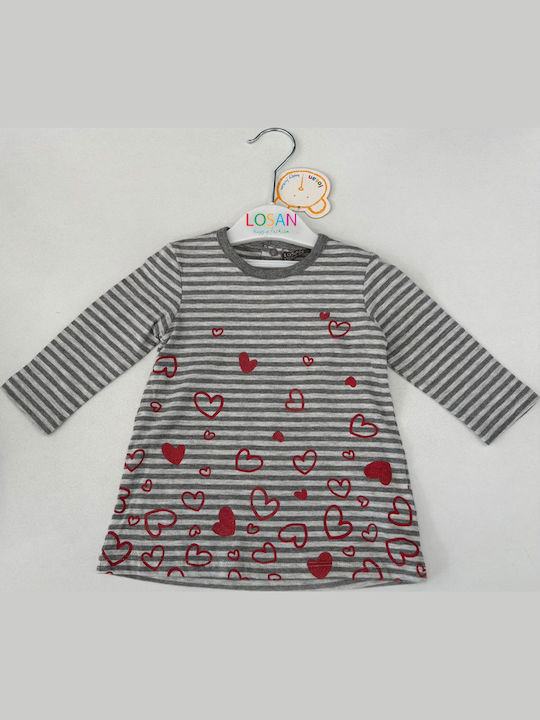 Rochie-bluză pentru copii Cu mânecă lungă gri