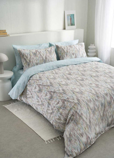 Vesta Home Fiona Duvet Cover Set 2 Cotton 170x240cm Single with Pillowcase Multicolour