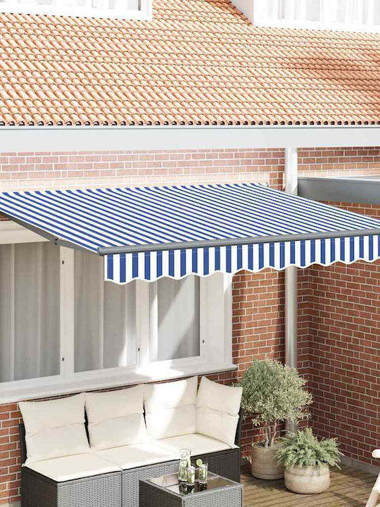vidaXL Zelt Terrasse mit LEDs Blau 3x2m