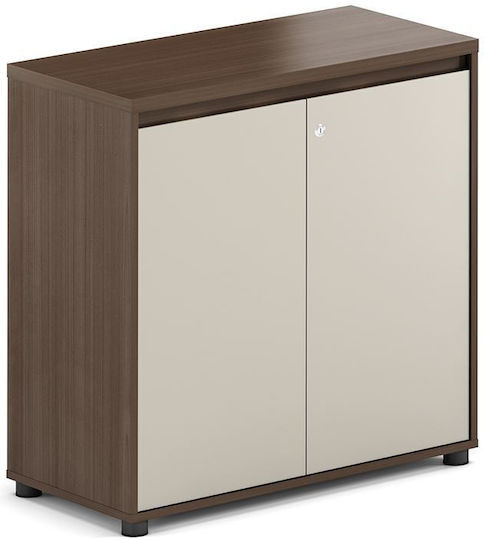 Ντουλάπι Γραφείου Ξύλινο Καρυδί - Μπεζ 80x40x80cm