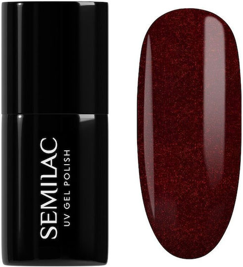 Semilac Semi-Permanent Nail Polish 306 with Glitter 7ml 1pcs