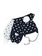 Kids Beanie Set with Scarf Knitted Navy Blue