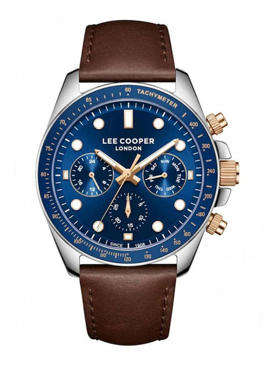 Lee Cooper Men's Watch Battery with Brown Leath...