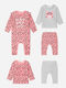 Minoti Set Babystrampler mit Hose Pink/Grey 5Stück