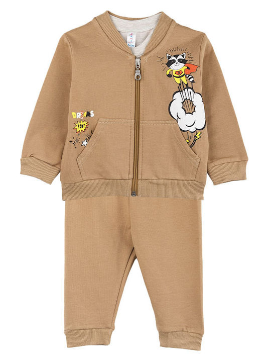 Dreams by Joyce Kids Tracksuits Brown 3 Pieces ...