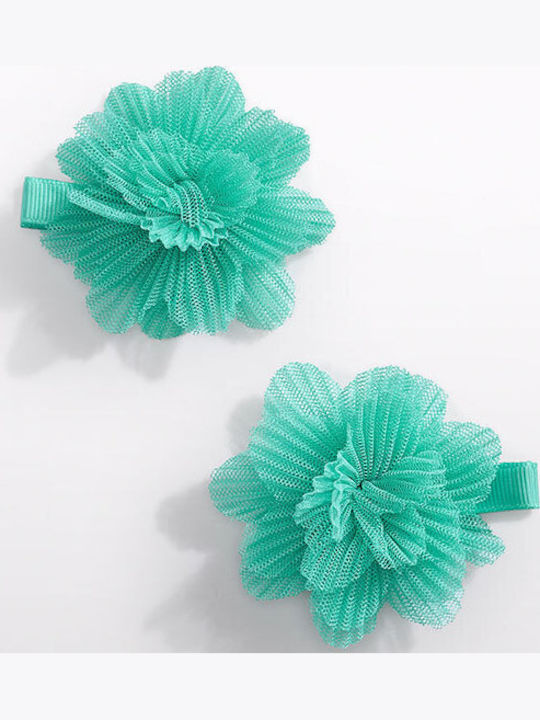 Abel & Lula Set Kids Hair Clips with Flower Bob...